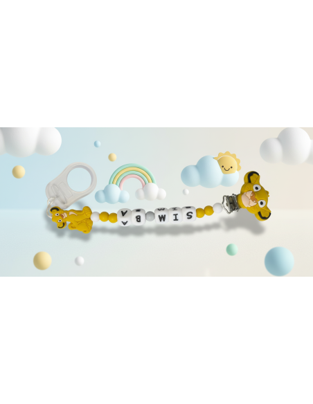 Attache tétine personnalisable - Simba (Le Roi Lion)