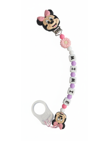 Attache-tétine personnalisable - Minnie mouse (Walt Disney)