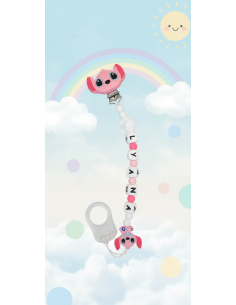 Attache tétine Fille Personnalisable - Lilo & Stitch