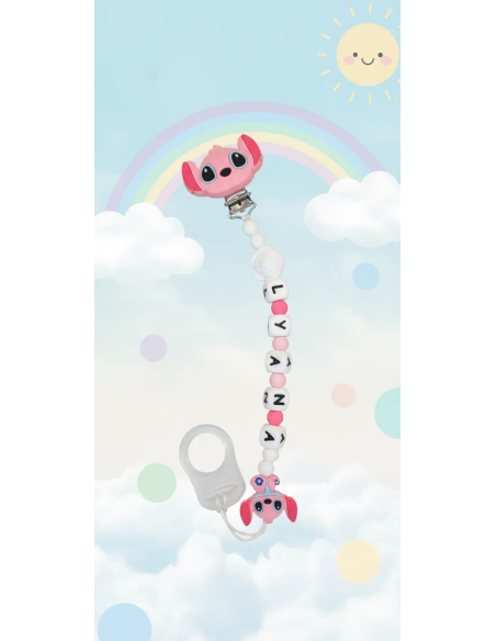 Attache tétine Fille Personnalisable - Lilo & Stitch